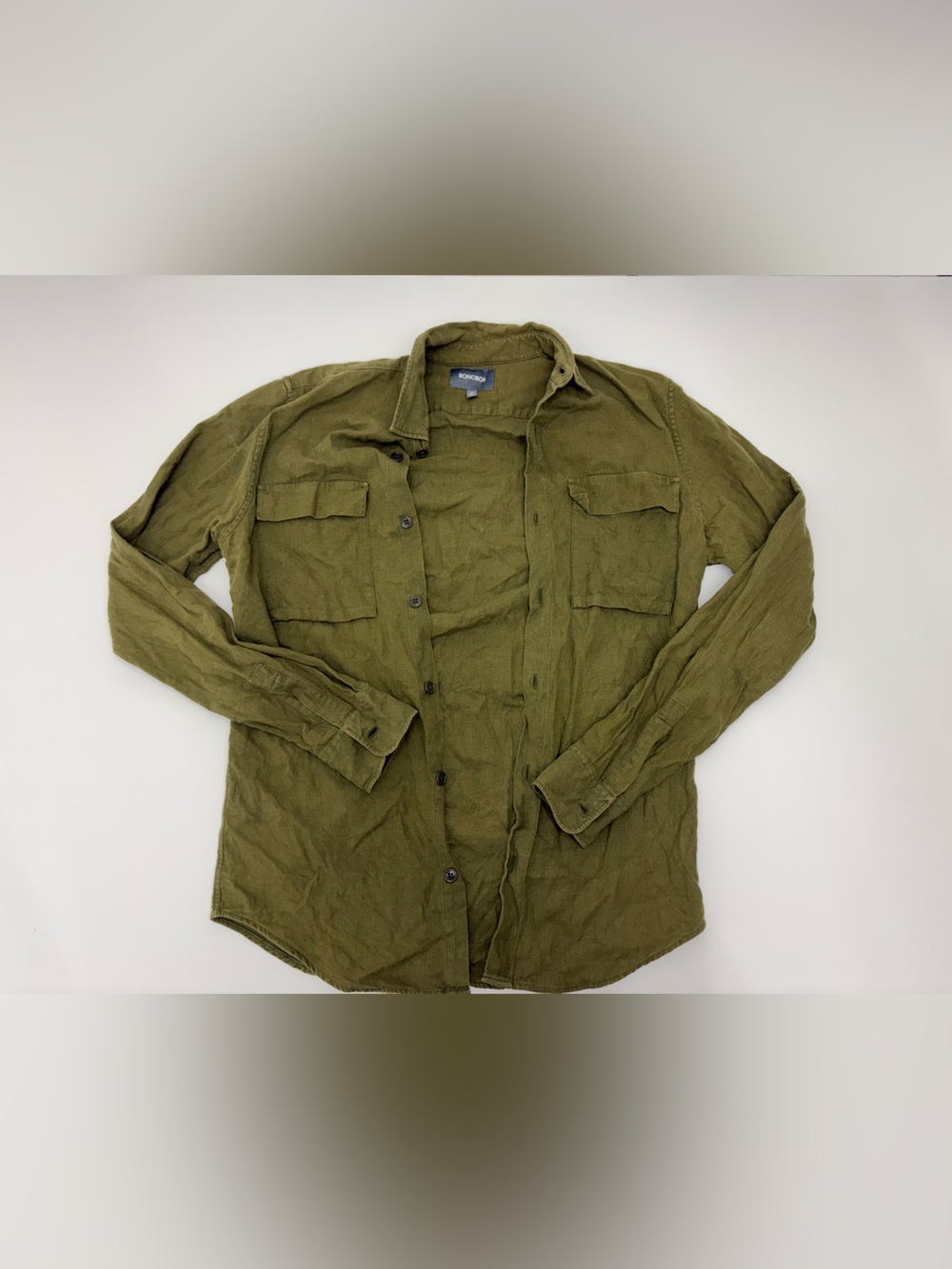 Bonobos Olive Military Field Shirt Jacket